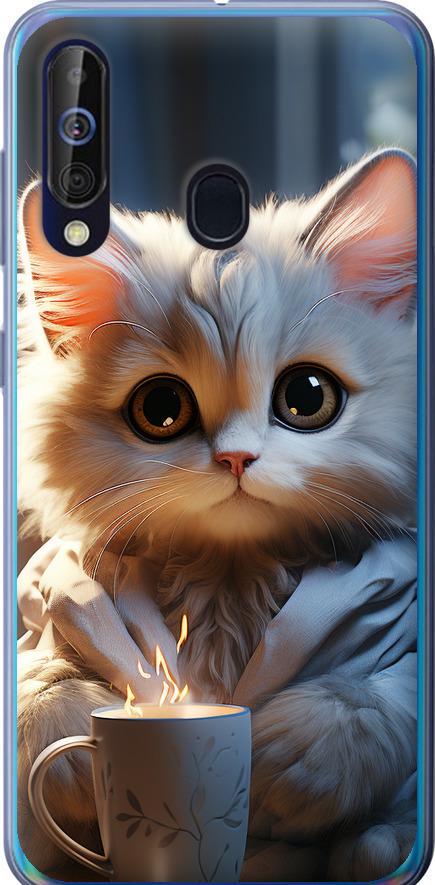Чехол на Samsung Galaxy A60 2019 A606F White cat (5646u-1699-42517)