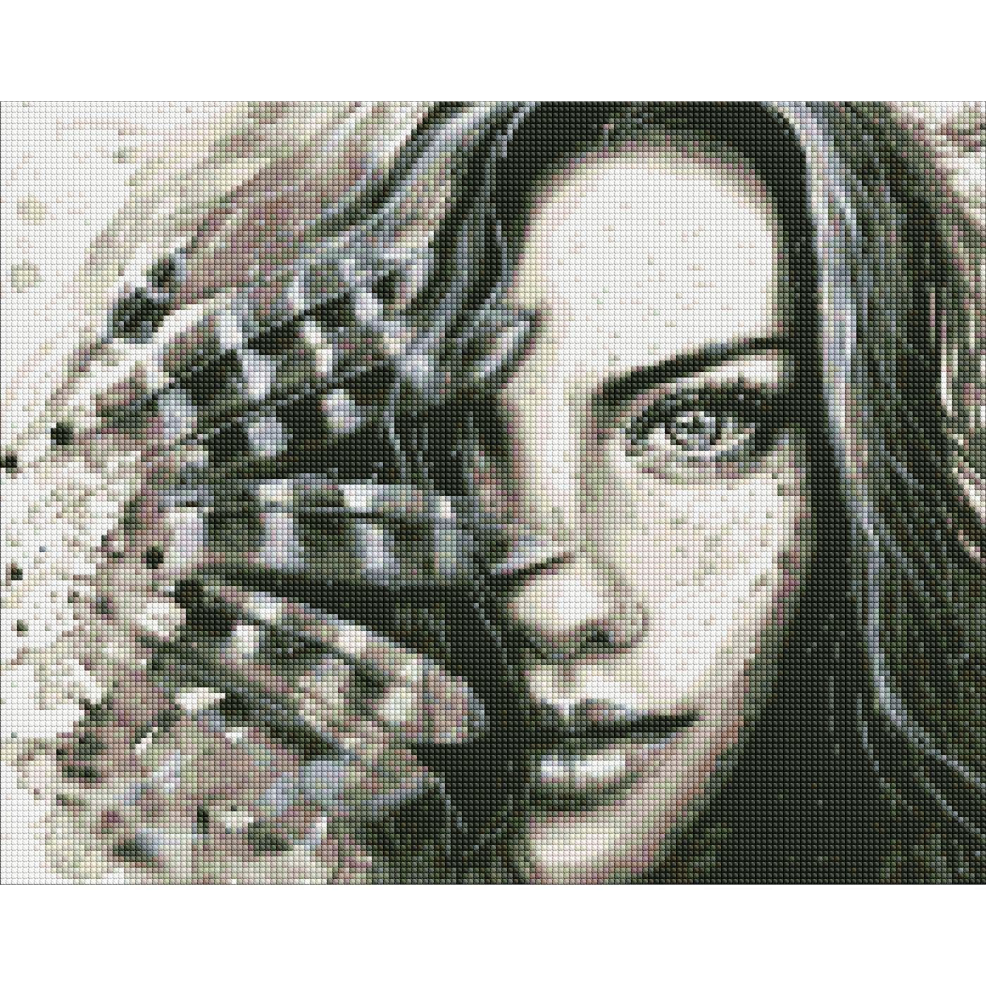 Картина по номерам Ideyka Выразительный взгляд бриллиантовая вышивка мозаика 40х50 см (VM-127-A-55)