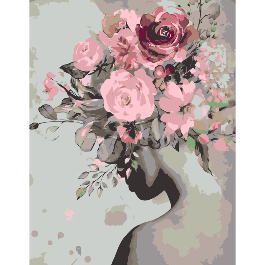 Картина по номерам Rosa Start Цветочная леди 35x45 см (Az1-4823098529750)