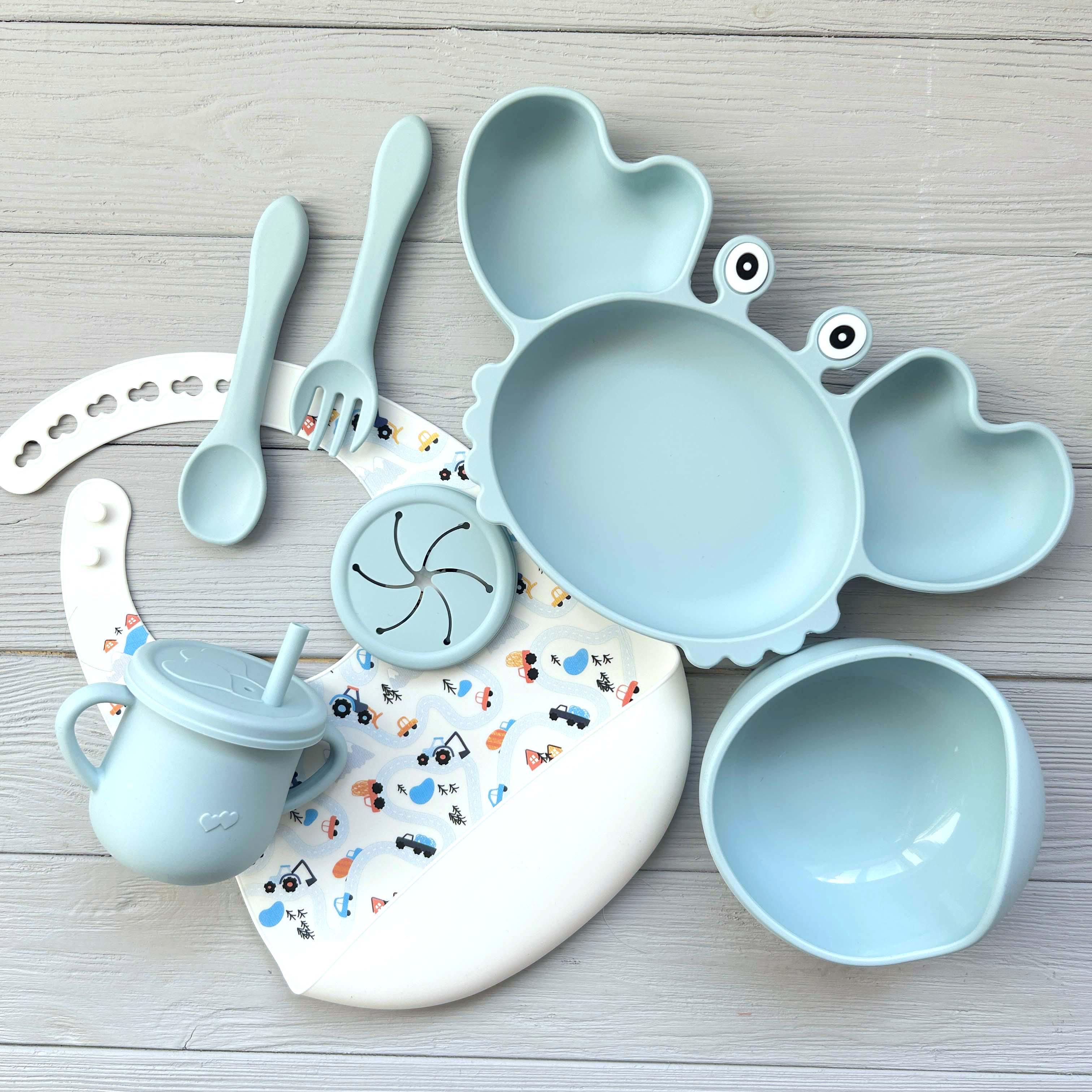 Набор детской посуды Краб img_e0425 Y5 Бирюзовый (65621) - фото 2