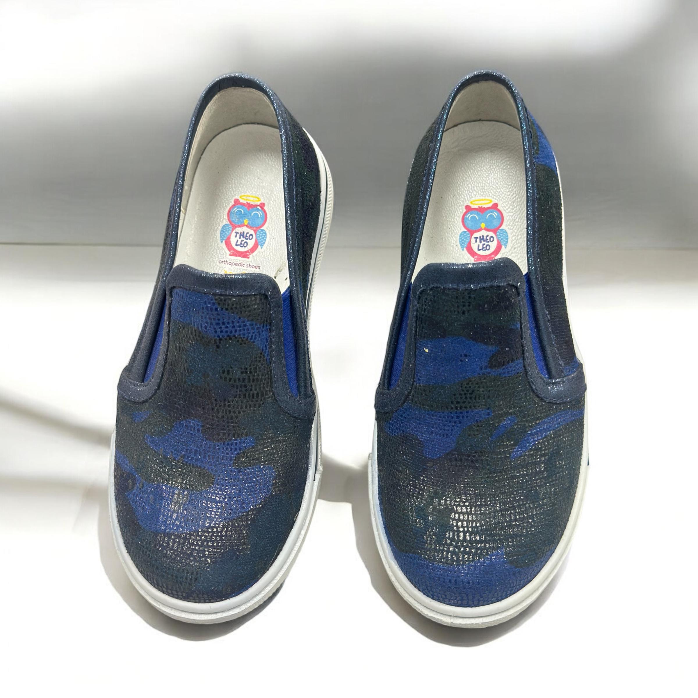 Слипоны детские Theo Leo с супинатором кожаные р. 26 Синий (25983103) - фото 4 Слипоны детские Theo Leo с супинатором кожаные р. 26 Синий (25983103) - фото 4