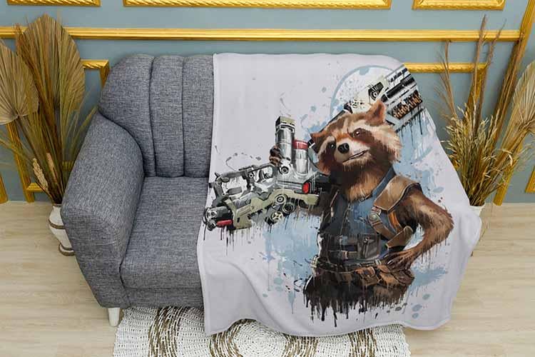 Плед Guardians of the Galaxy Rocket Raccoon плюш однослойный 150х210 см