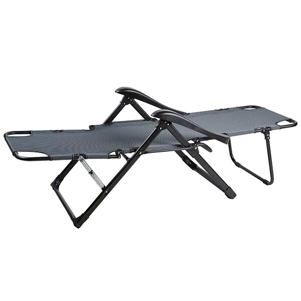 Крісло-шезлонг розкладний садовий Сірий (8011WS) - фото 5 Крісло-шезлонг розкладний садовий Сірий (8011WS) - фото 5