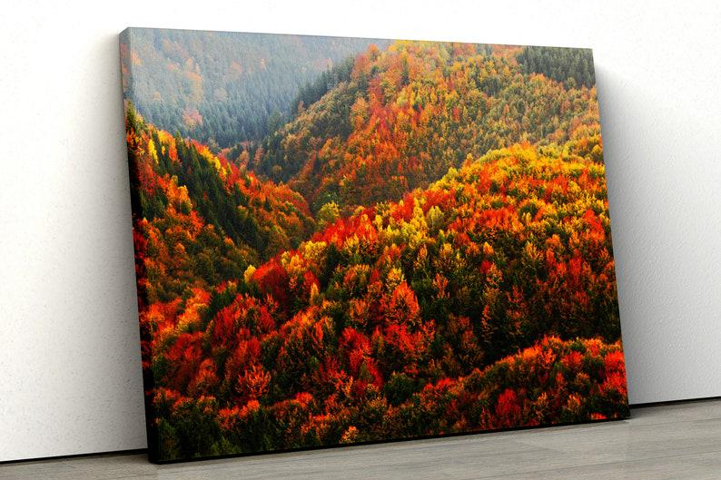 Картина на холсте KIL Art Осенний горный лес 122x81 см (75)