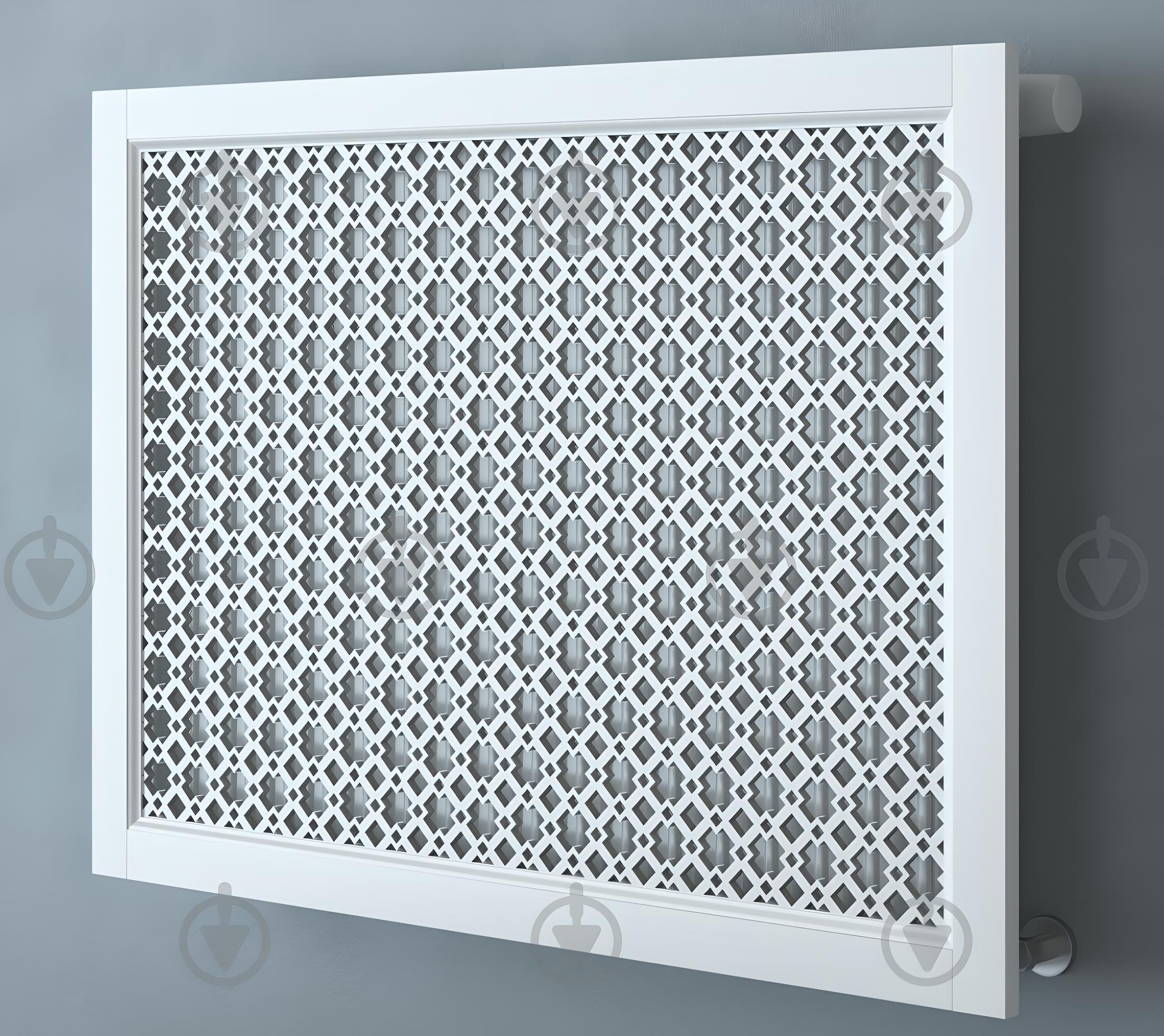 Экран-решетка декоративная на батарею отопления R77-F100 Белый (26498452)