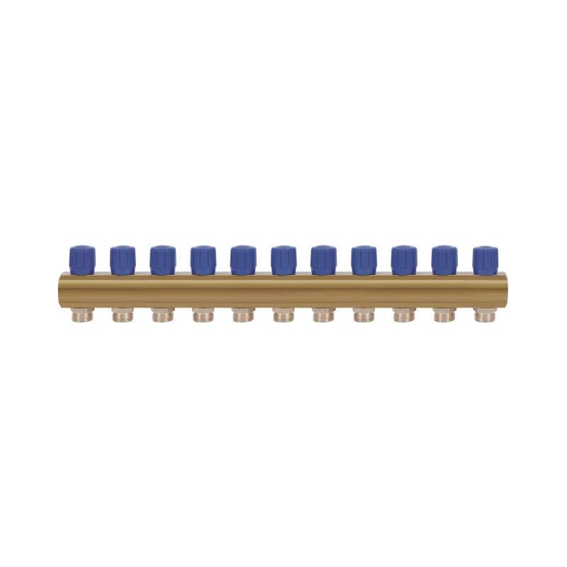 Коллектор ICMA с регулировочными вентилями 1" 11 выходов №1105 Blue (FRRS00049614)