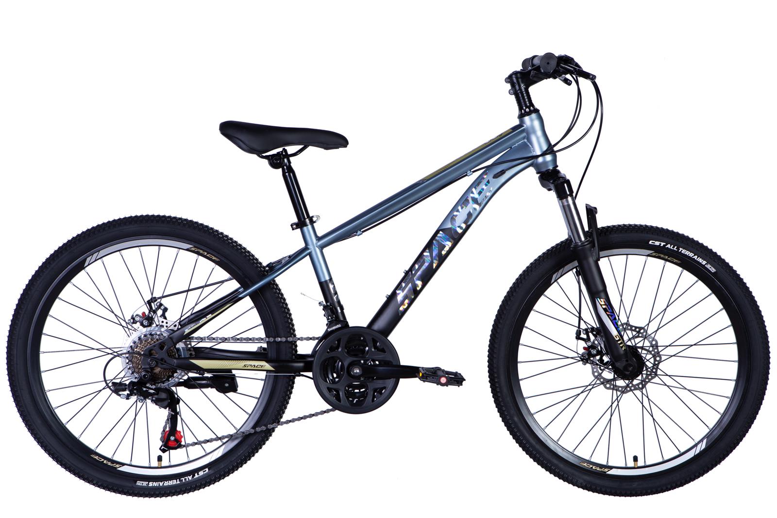 Велосипед Space MARS DD FR ST 24" рама 13" Серо-черный (2545694907)