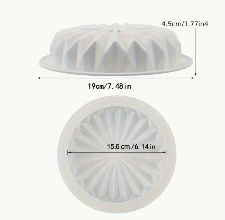 Форма силиконовая круглая кружевная для муссовых тортов/шоколадного пудинга/марципана/желе (Н-616) - фото 2