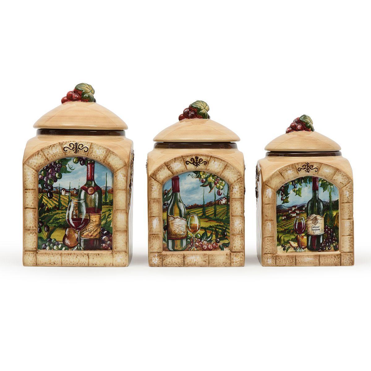 Набор емкостей для хранения Certified International Тосканский натюрморт 3 шт. Бежевый (43240)