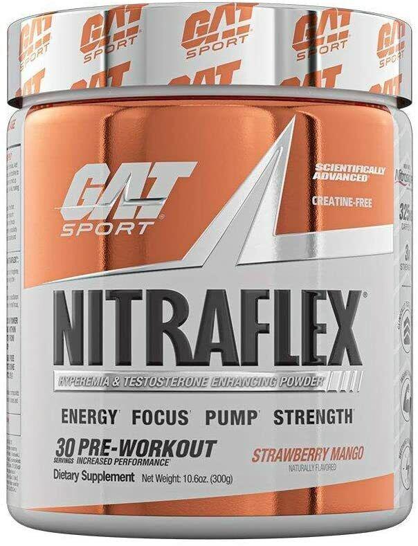 Предтренировочный комплекс GAT Nitraflex Strawberry Mango 300 g