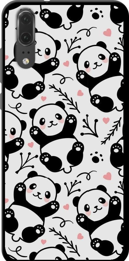 Чехол на Huawei P20 Панды (4318b-1396-42517)