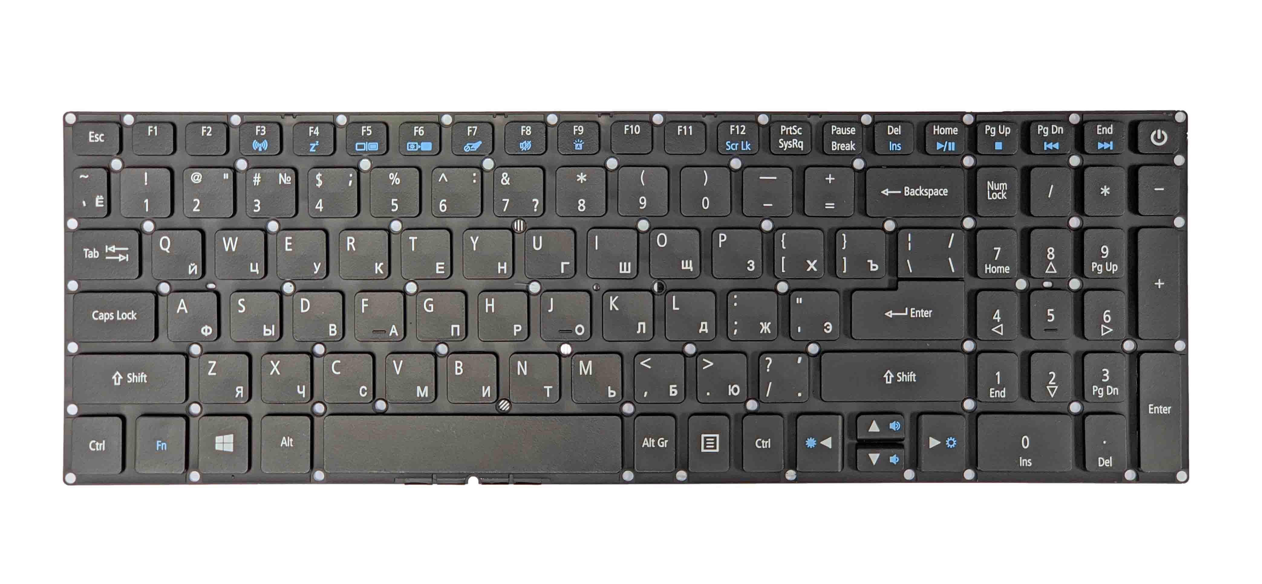 Клавиатура для ноутбука Acer Aspire R5-571T с подсветкой Black