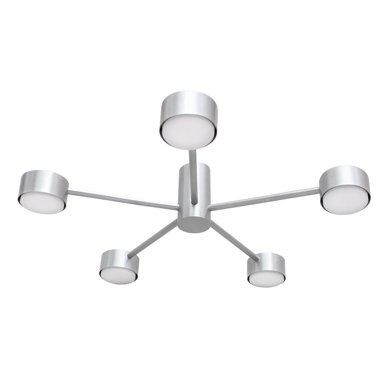 Люстра стельова MSK ELECTRIC Copter NL 8041-5 AL на п'ять круглих плафонів під лампи GX53 (MSK_618833) - фото 3