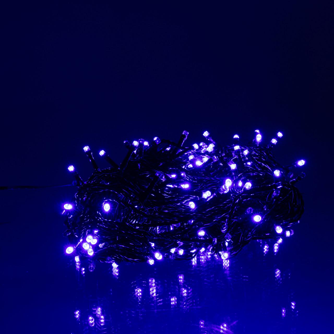 Гірлянда Нитка вулична 300 LED 30 м від мережі Чорний/Синій (CF300L30MBBL) - фото 1