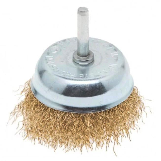 Чашкова дротяна щітка Vago 75 мм з гофрованим дротом (20668)