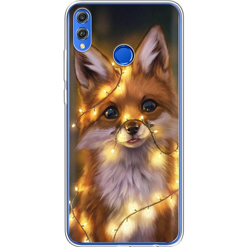 Чехол Boxface Honor 8x Рождественская лиса Прозрачный силикон (35419-up2399-35419)