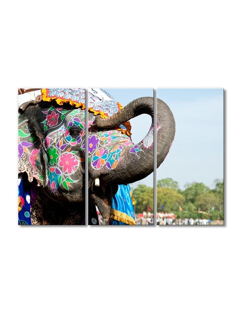 Картина модульная Свадебный слон 3 модуля 60x90 см