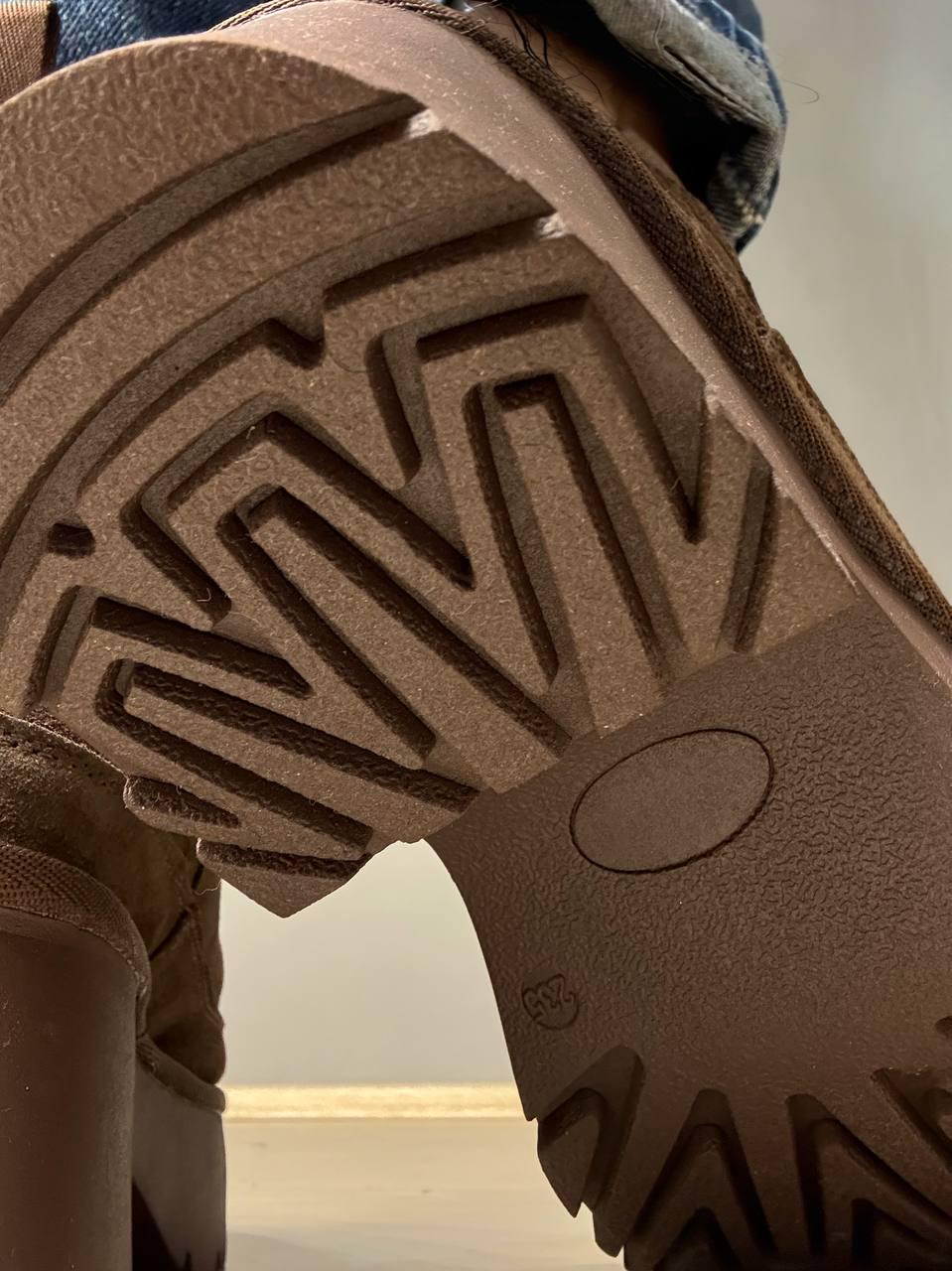 Ботинки женские Hengji 002-7 замшевые на меху высокие р. 38 Коричневый (5428) - фото 3