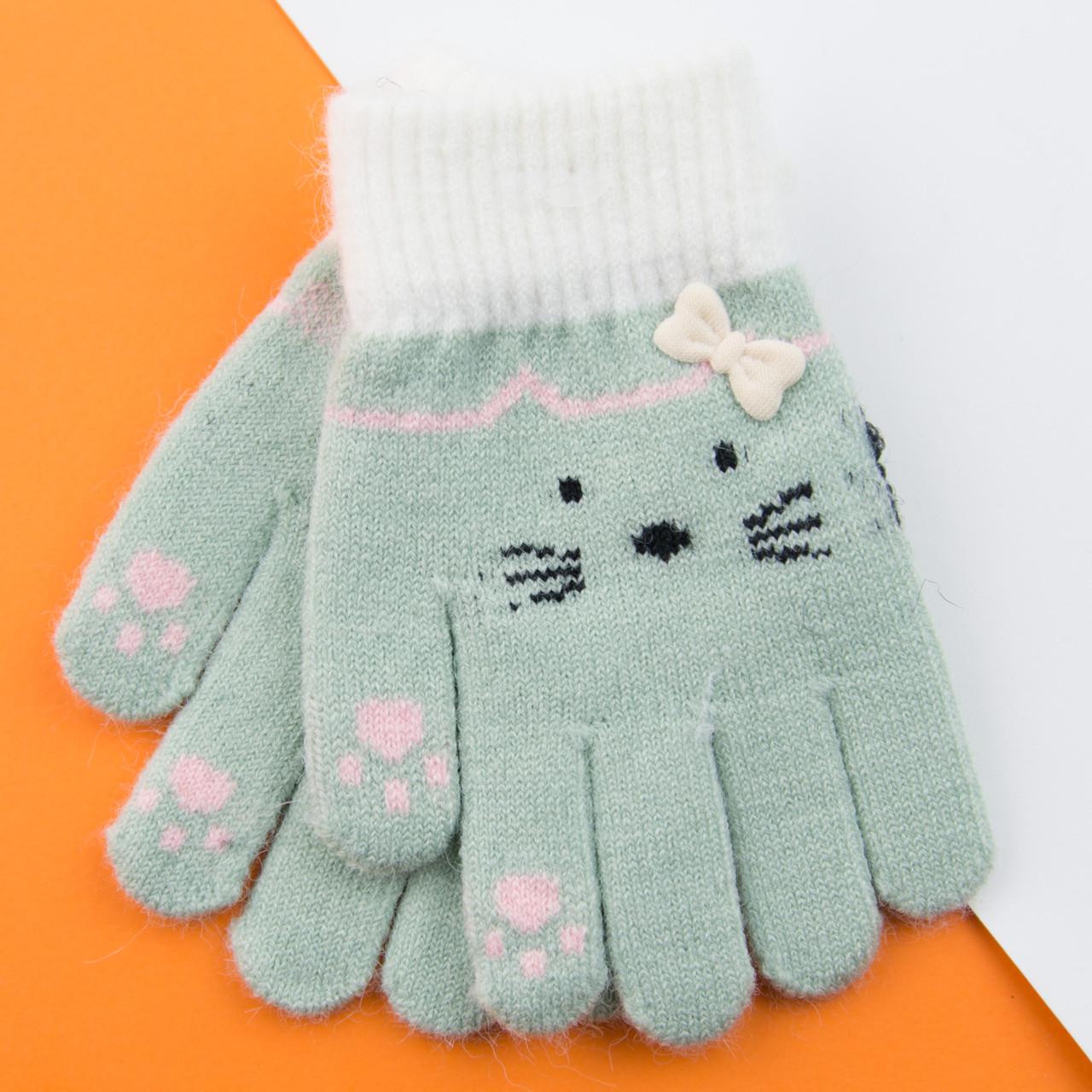 Перчатки для малышей на 1 - 2 года Бирюзовый (22-7-36)