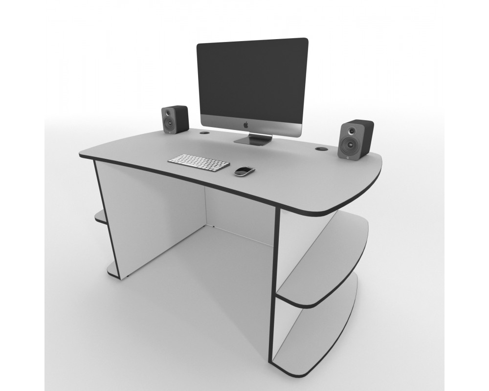 Компьютерный стол Zeus Floki Белый/Черный (645381d27f5fa26532407096)