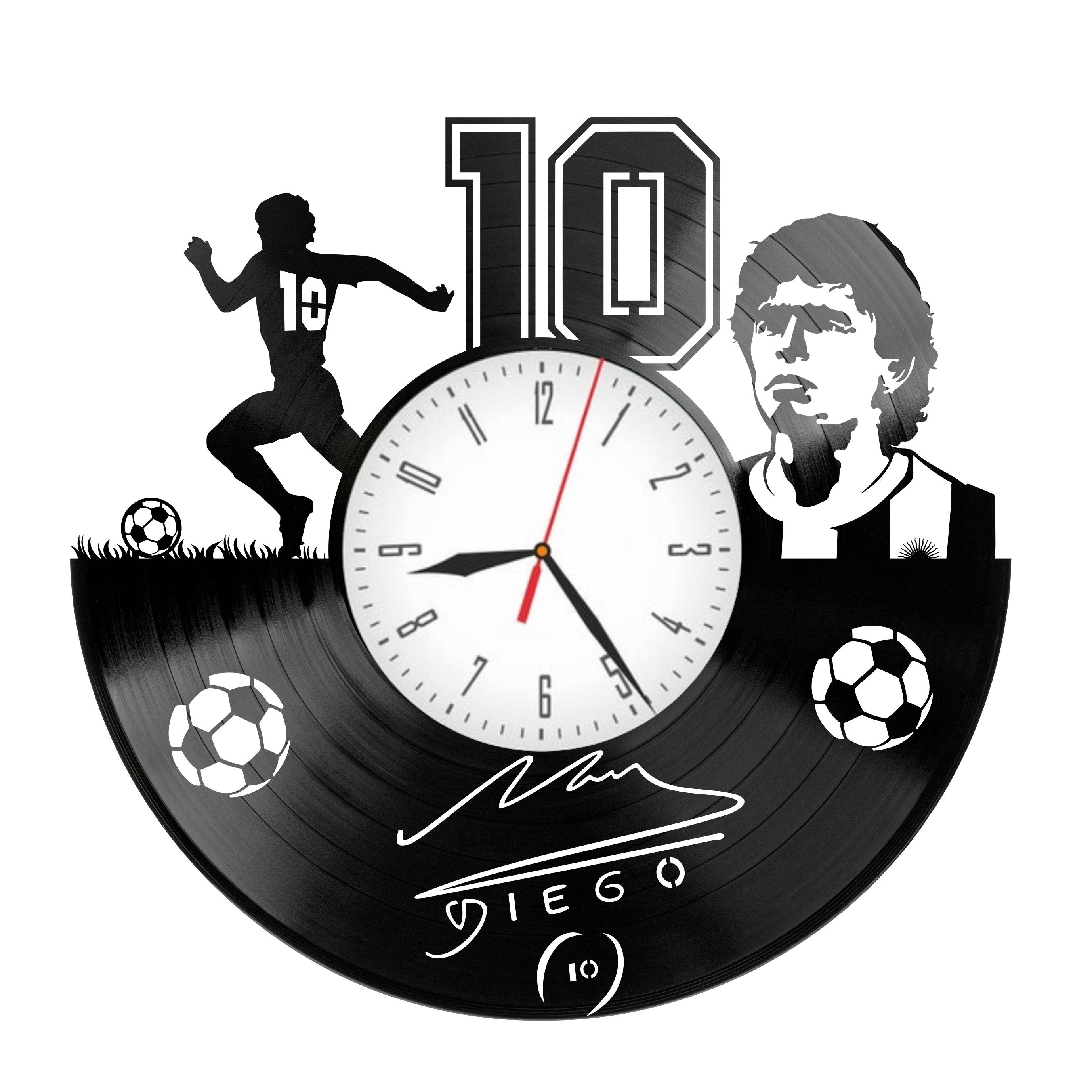 Часы настенные Диего Марадона 2151 из виниловой пластинки