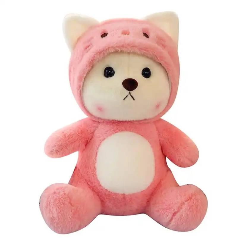 Мишка мягкий плюшевый в розовом костюме Кошки 65 см (80140120) Мишка мягкий плюшевый в розовом костюме Кошки 65 см (80140120)