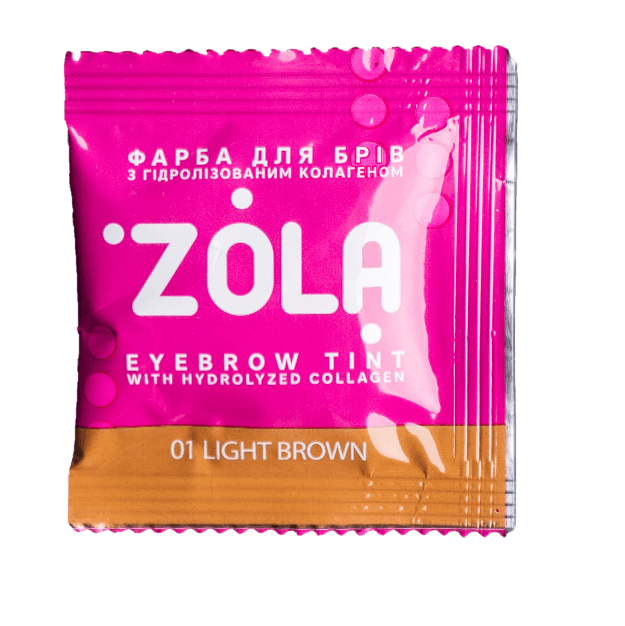 Краска для бровей с коллагеном Zola Eyebrow Tint With Collagen 01 Light Brown 5 мл Светло-коричневая