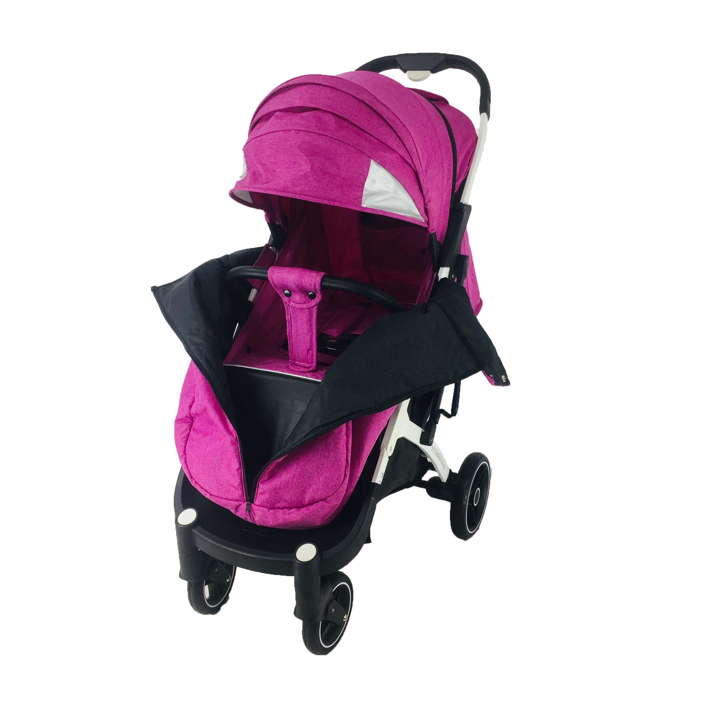 Коляска Yoya Plus Pro-22 на білій рамі Малиновий (01125010110)