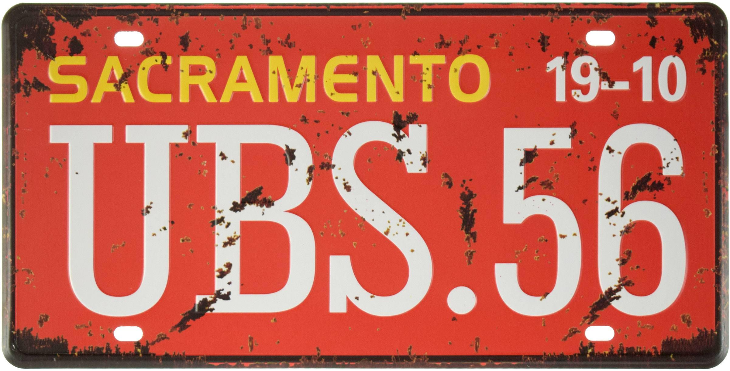 Табличка металлическая Сакраменто/Sacramento UBS56 15x30 см