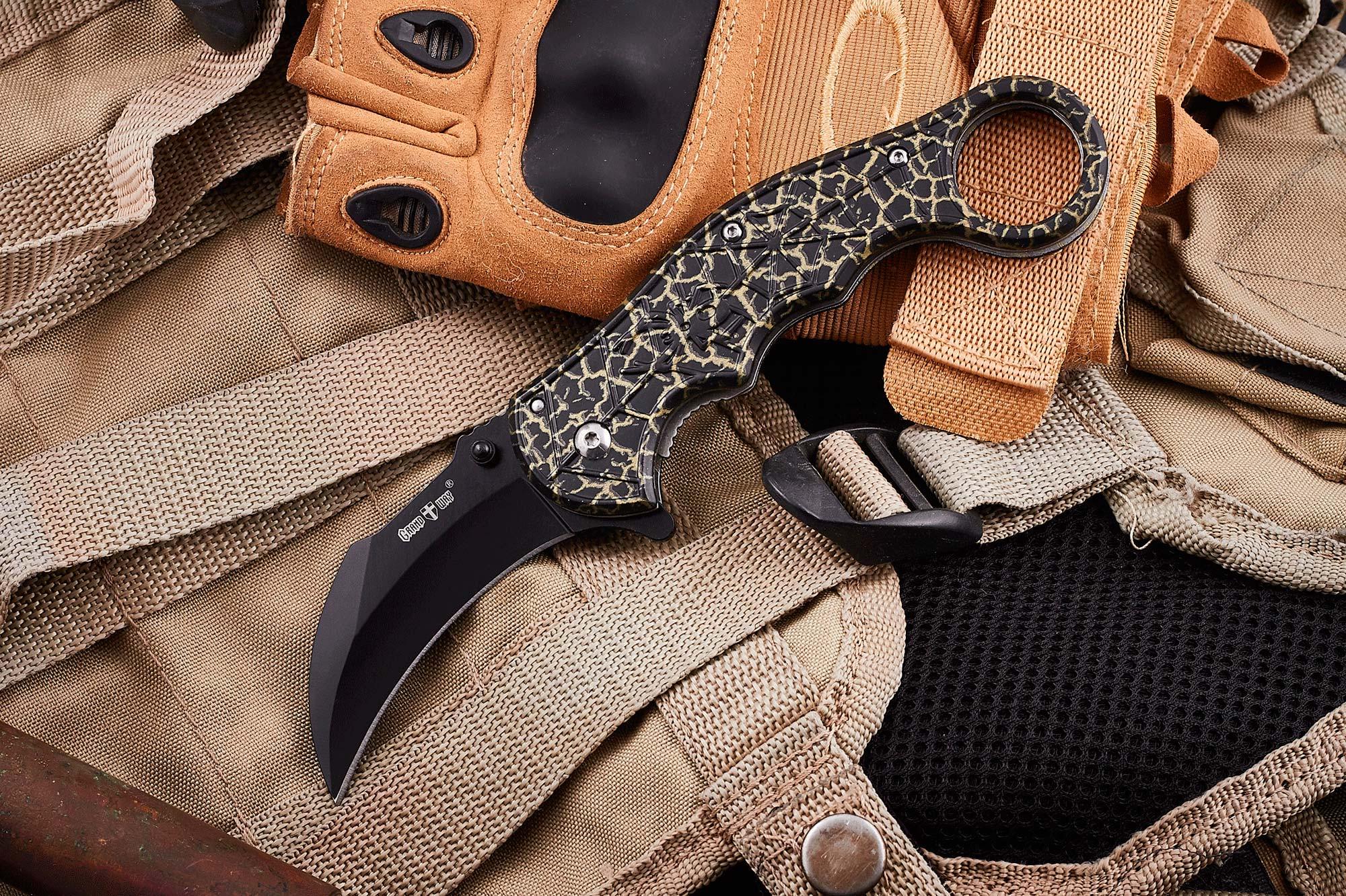 Нож охотничий керамбит Grand Way складной 70 мм (10486)