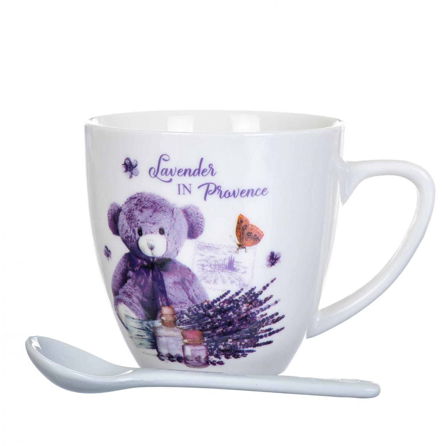 Кружка керамическая с ложкой Elisey Медвежонок с лавандой2 150 мл (8201-004)