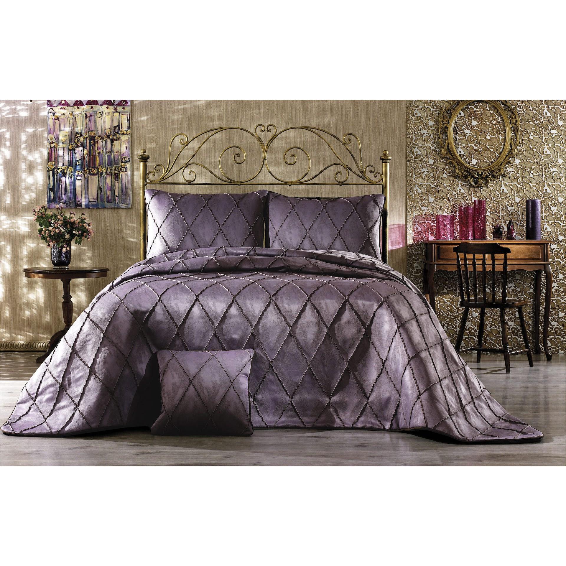 Покрывало Grazie Home Parma жаккард 260х270 см Фиолетовый (2000022264331)