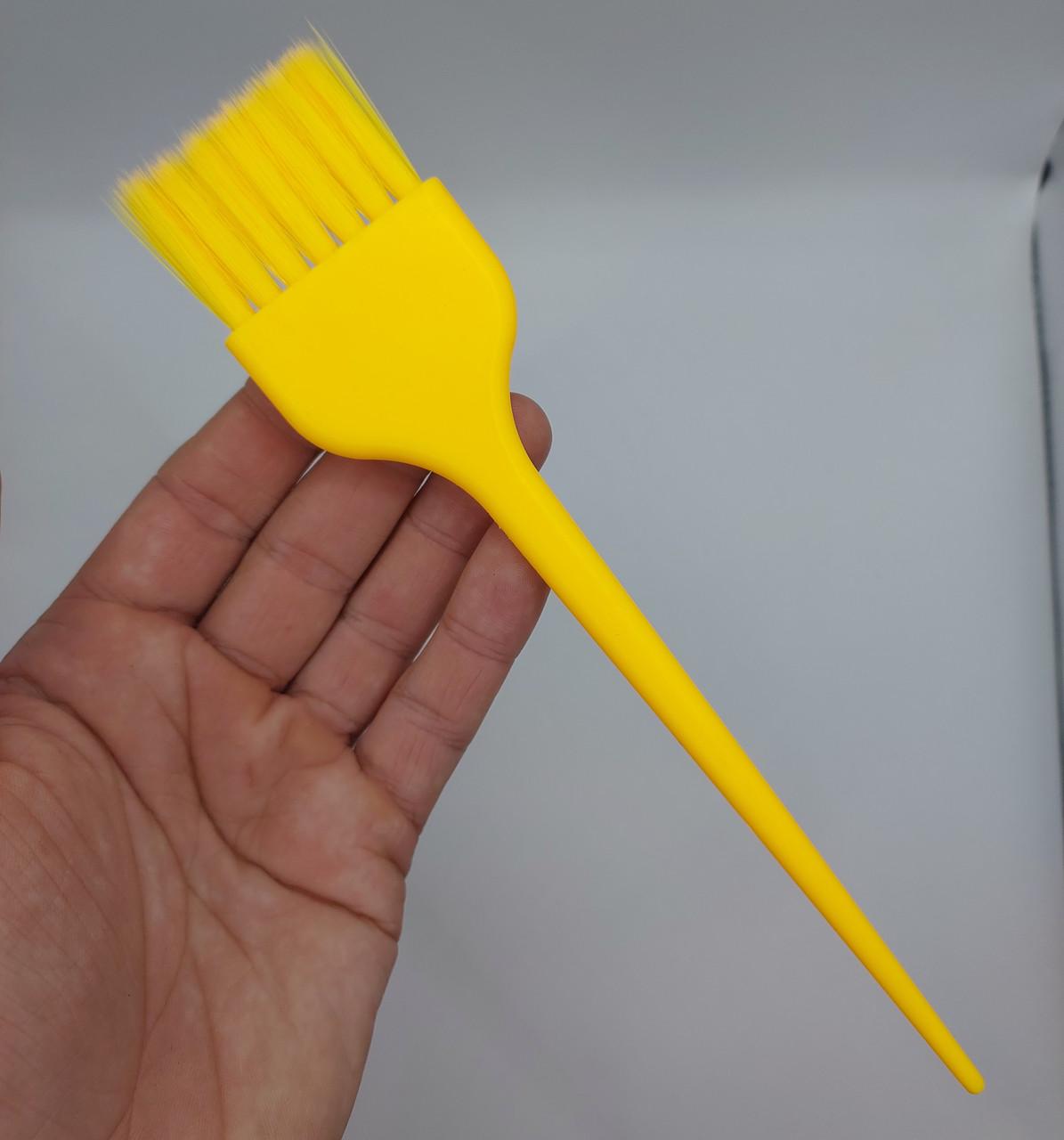 Кисточка для окрашивания волос INGRID C-305 Rainbow моноволокно 46х220 мм L Желтый (1453071407) - фото 2