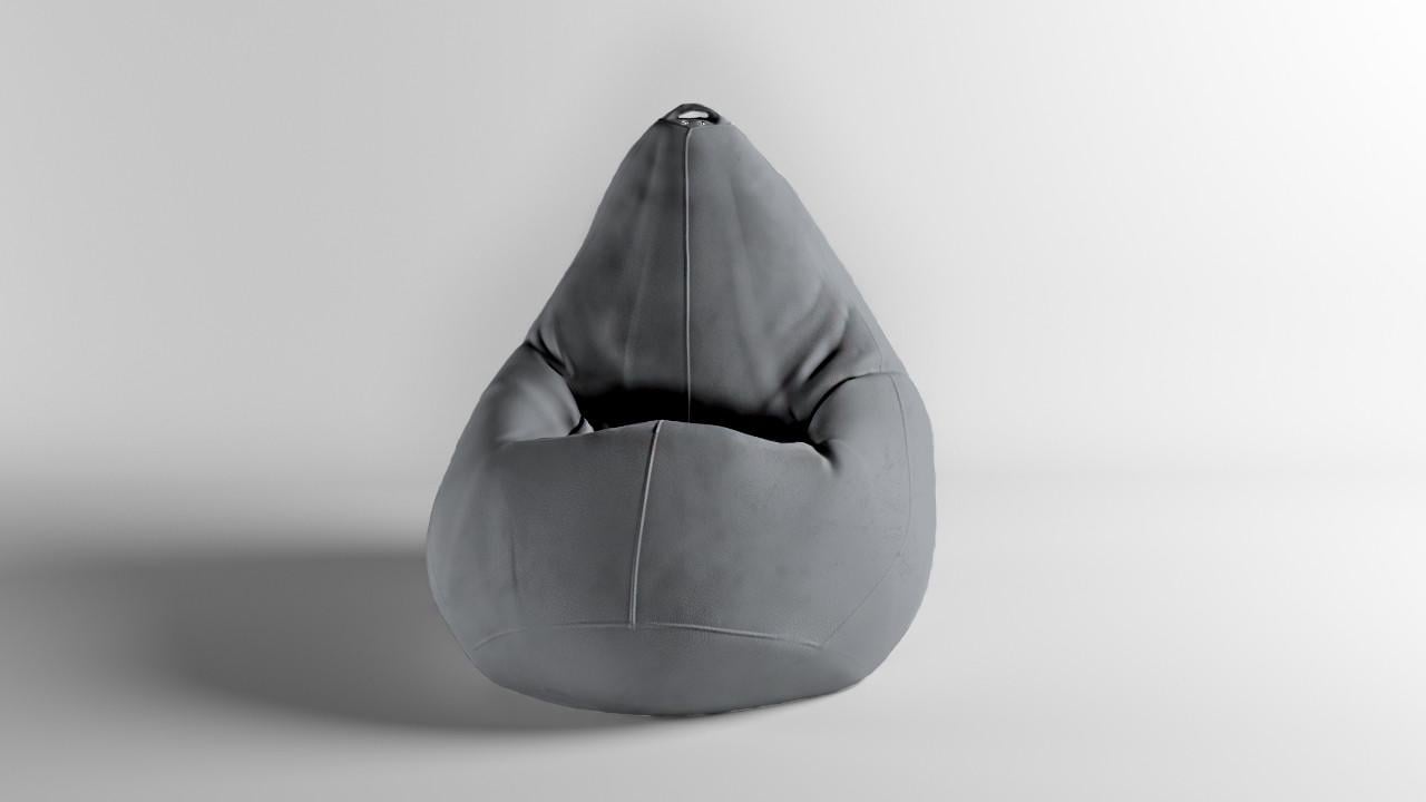 Бескаркасное кресло-мешок SkyPuff MEGA Груша Велюр Allure XXXL 160х120 см Light Gray (160149)