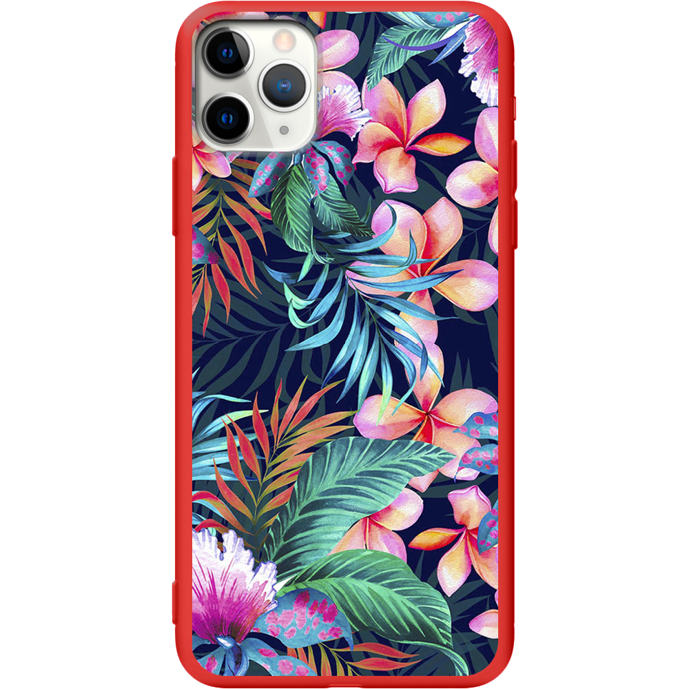 Чохол Boxface iPhone 11 Pro flowers in the tropics Червоний силікон  (38189-up1971-43044)