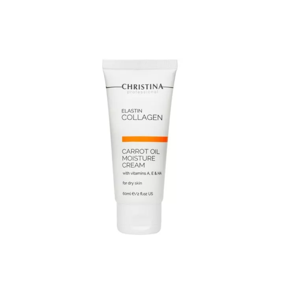 Крем зволожуючий з морквяним маслом для сухої шкіри CHRISTINA Elastin Collagen Carrot Oil Moisture Cream 60 мл