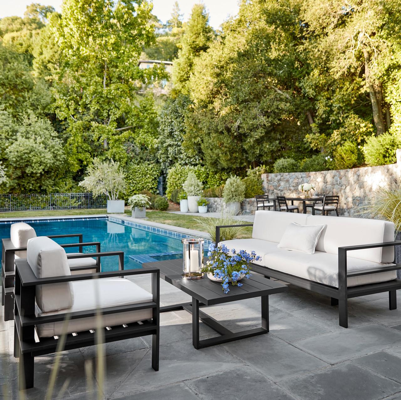 Комплект садовой мягкой мебели в стиле Loft с металлическим каркасом (KS-1284)