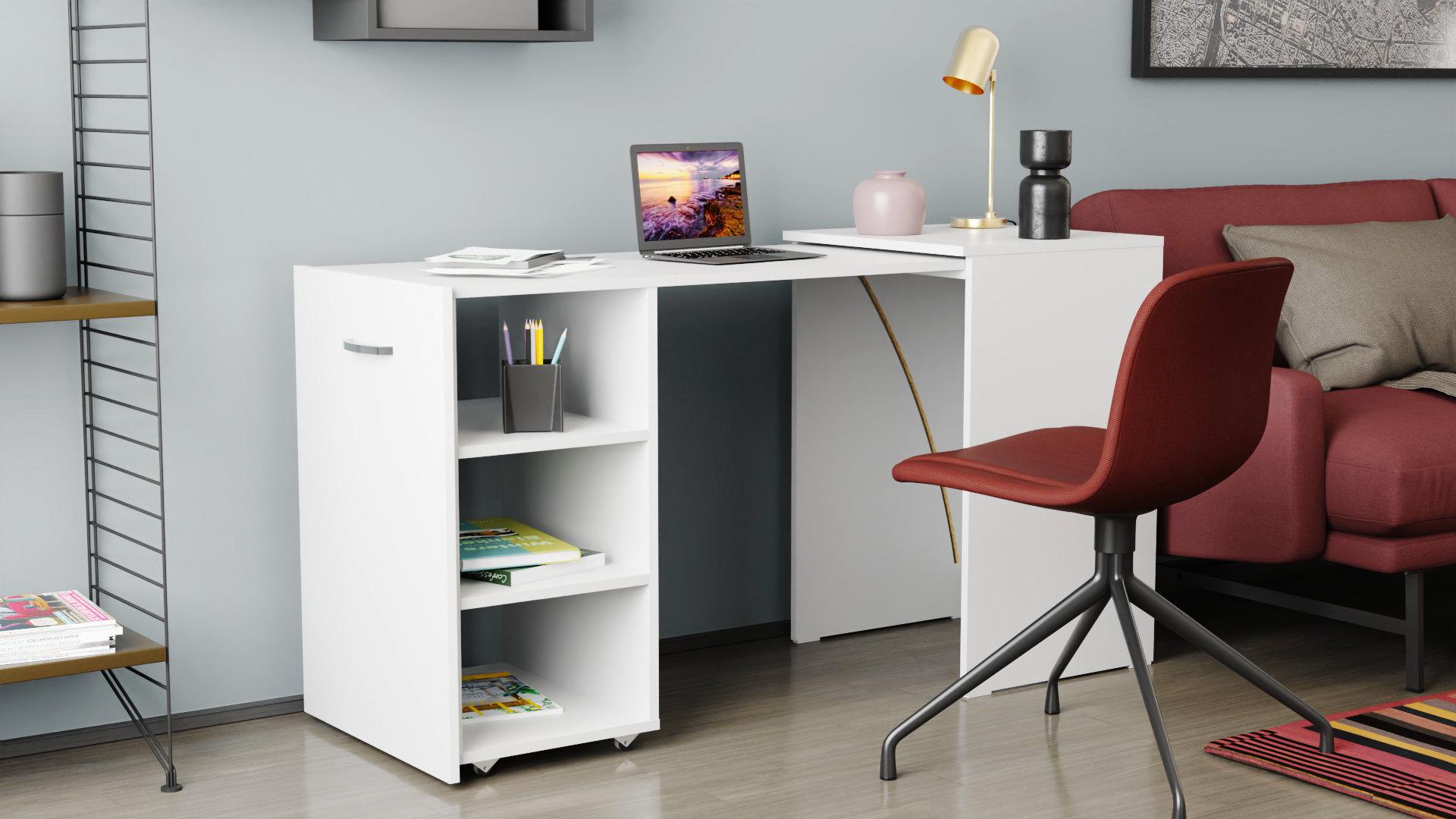 Стіл-тумба трансформер Ferrum-decor 1/2 ДСП 16 мм 750x1450x600 мм Білий (FRD-105074) - фото 11 Стіл-тумба трансформер Ferrum-decor 1/2 ДСП 16 мм 750x1450x600 мм Білий (FRD-105074) - фото 11