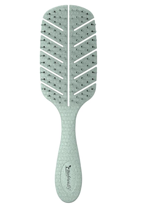 Щетка двойная для волос Biofriendly с нейлоновыми зубцами из экобиоматериала 205×56 мм Мятный (60406)