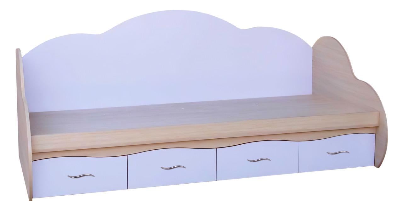 Ліжко односпальне МАКСІ-Меблі Яся під матрац 1900х800 Дуб молочний/Лаванда (8943) Ліжко односпальне МАКСІ-Меблі Яся під матрац 1900х800 Дуб молочний/Лаванда (8943)