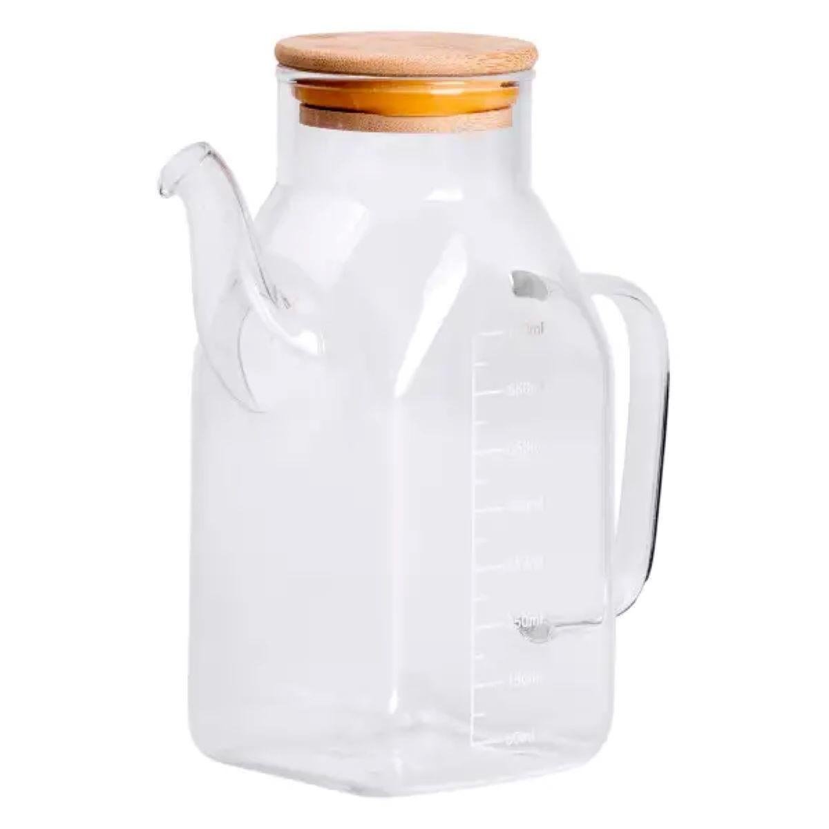 Ємність для олії та оцту з бамбуковою кришкою 750 мл (HP-34-1) - фото 5