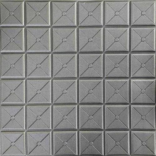 Панель самоклеющаяся 3D дельта 700x700x8 мм Серый (10177)