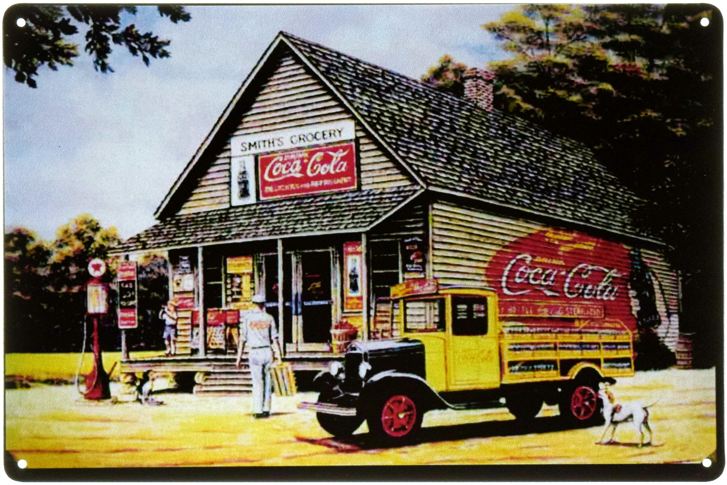 Табличка металлическая Кока-Кола/Coca-Cola Smith's Grocery 20x30 см