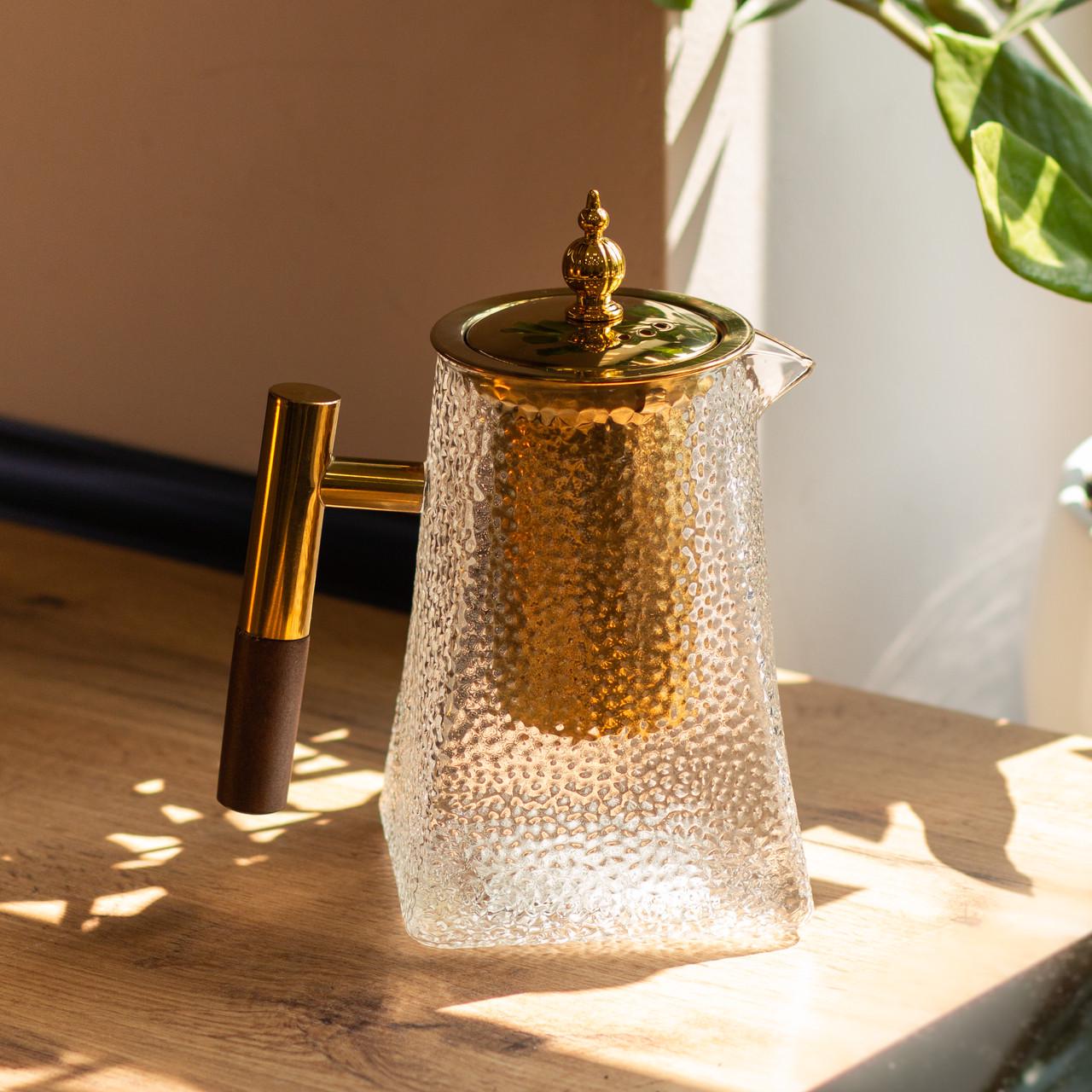 Чайник для заварювання скляний для чаю з металевою ручкою HP-34-36 1 л Прозорий (A-034253) - фото 5 Чайник для заварювання скляний для чаю з металевою ручкою HP-34-36 1 л Прозорий (A-034253) - фото 5