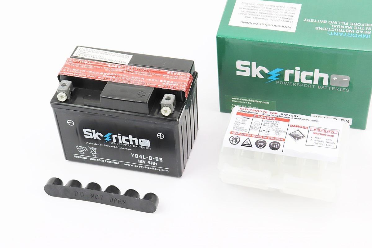 Аккумулятор кислотный 12V 4Ah YB4L-B-BS 120x70x90 мм (301485)
