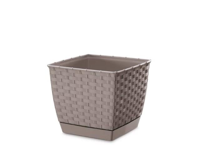 Горшок для цветов Prosperplast Ratolla Square 25 см Мокка (70772-7529) - фото 1