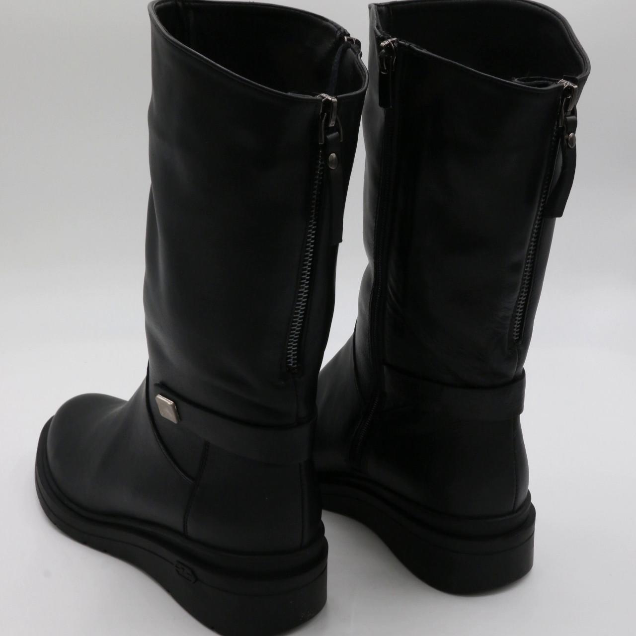 Сапоги женские зимние Pandora кожаные р. 39 Черный (3068) - фото 3