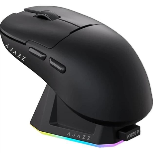 Копия Копия Мышь беспроводная Ajazz Aj159P PixArt PAW3395 с RGB док-станцией Black