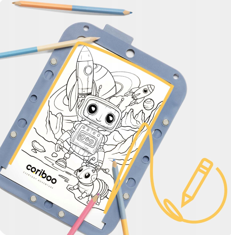 Трехколесный самокат CARIBOO iTRAVEL с детским чемоданом 2в1 Голубой (100851) - фото 10