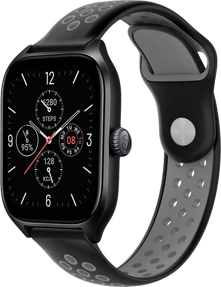 Ремінець Sport для Amazfit GTS 4/mini Black/Grey (29454-53) Ремінець Sport для Amazfit GTS 4/mini Black/Grey (29454-53)